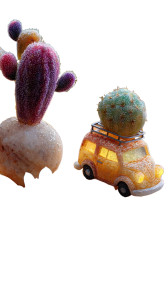 Glowing Lithops Traffic Vinyl Car Decal Sticker – Waterproof & UV-Resistant 9.706666666666667"