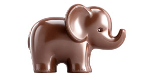 Chocolate Elephant Vinyl Car Decal Sticker – Waterproof & UV-Resistant 5.12"