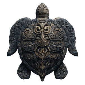 Tribal Stone Turtle Vinyl Car Decal Sticker – Waterproof & UV-Resistant 3.4133333333333336"