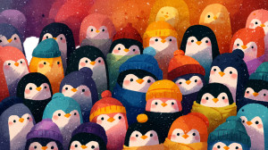 Cute Hatted Penguins Vinyl Car Decal Sticker – Waterproof & UV-Resistant 5.4 Cute Hatted Penguins Vinyl Car Decal Sticker – Waterproof & UV-Resistant 5.4