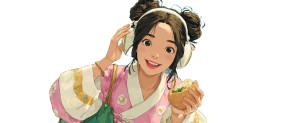 Asian Girl In Hanfu Vinyl Car Decal Sticker – Waterproof & UV-Resistant 2.3466666666666667"