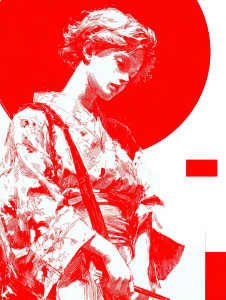 David In Kimono Vinyl Car Decal Sticker – Waterproof & UV-Resistant 8.213333333333333"