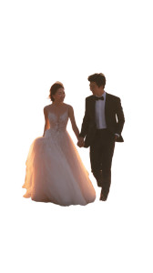 Asian Newlywed Couple Vinyl Car Decal Sticker – Waterproof & UV-Resistant 4.8533333333333335"