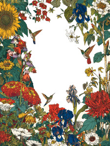 Wildflowers And Hummingbirds V5 Vinyl Car Decal Sticker – Waterproof & UV-Resistant 4.1066666666666665"
