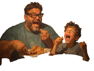 Generational Chicken Feast Vinyl Car Decal Sticker – Waterproof & UV-Resistant 6.1866666666666665"