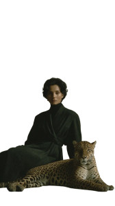 Elegant Woman With Panther V3 Vinyl Car Decal Sticker – Waterproof & UV-Resistant 9.706666666666667"