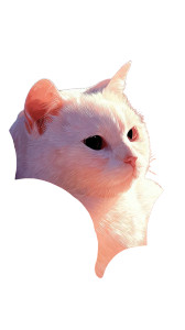 Iridescent Cat Vinyl Car Decal Sticker – Waterproof & UV-Resistant 9.706666666666667"