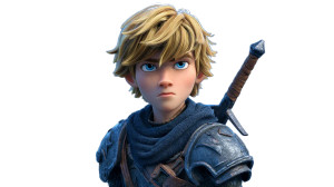 Fantasy Paladin Boy Vinyl Car Decal Sticker – Waterproof & UV-Resistant 2.72"