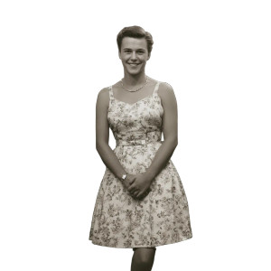 Vintage Floral Sundress Vinyl Car Decal Sticker – Waterproof & UV-Resistant 6.826666666666667"
