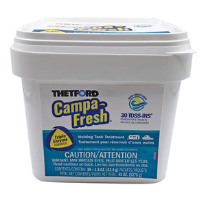 Thetford Campa-Fresh Waste Tank Treatment | 40 Gallon Tank | Formaldehyde & Bronopol Free | Ocean Breeze Deodorant | 30 Toss-Ins