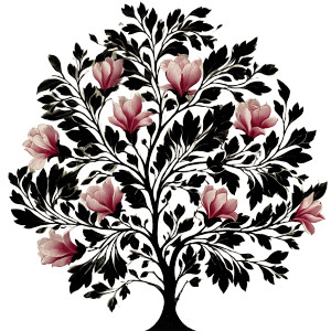 Magnolia Tree V3 Vinyl Car Decal Sticker – Waterproof & UV-Resistant 3.4133333333333336"