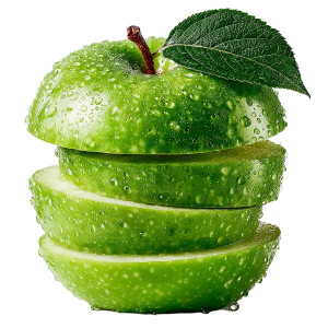 Sliced Green Apple V3 Vinyl Car Decal Sticker – Waterproof & UV-Resistant 3.4133333333333336"