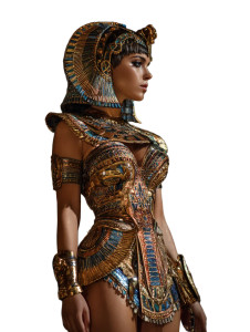Cleopatra Costume Vinyl Car Decal Sticker – Waterproof & UV-Resistant 8.213333333333333"