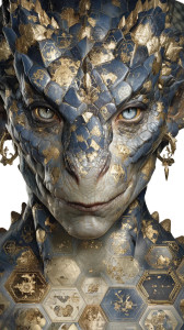 Alien Reptile Portrait Vinyl Car Decal Sticker – Waterproof & UV-Resistant 4.8533333333333335"