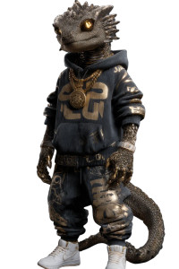 Golden Naga Boy Vinyl Car Decal Sticker – Waterproof & UV-Resistant 4.4