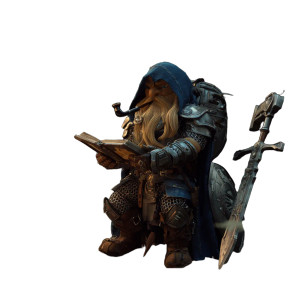 Fantasy Dwarf Reading Vinyl Car Decal Sticker – Waterproof & UV-Resistant 3.4133333333333336"