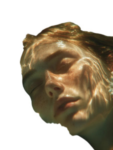 Serene Underwater Portrait Vinyl Car Decal Sticker – Waterproof & UV-Resistant 8.213333333333333"