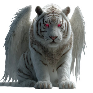 Majestic Winged Tiger V3 Vinyl Car Decal Sticker – Waterproof & UV-Resistant 3.4133333333333336"