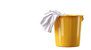 Emptying Trash Can Vinyl Car Decal Sticker – Waterproof & UV-Resistant 5.4