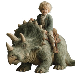 Toddler On Triceratops Vinyl Car Decal Sticker – Waterproof & UV-Resistant 3.4133333333333336" Toddler On Triceratops Vinyl Car Decal Sticker – Waterproof & UV-Resistant 3.4133333333333336"