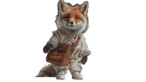 Fashionable Fox Cub Vinyl Car Decal Sticker – Waterproof & UV-Resistant 2.72"