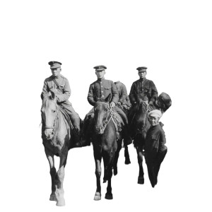 Military Officers Riding Vinyl Car Decal Sticker – Waterproof & UV-Resistant 3.4133333333333336"
