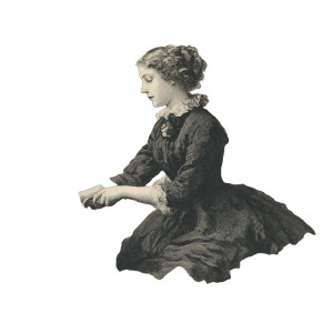 Victorian Laundry Woman Vinyl Car Decal Sticker – Waterproof & UV-Resistant 6.826666666666667"