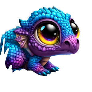 Baby Dragon Portrait Vinyl Car Decal Sticker – Waterproof & UV-Resistant 3.4133333333333336"