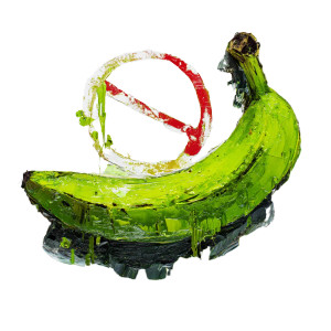 Green Banana Painting Vinyl Car Decal Sticker – Waterproof & UV-Resistant 6.826666666666667"