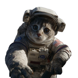 Space Cat V30 Vinyl Car Decal Sticker – Waterproof & UV-Resistant 6.826666666666667"