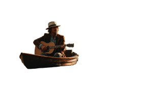 Cowboy On River Vinyl Car Decal Sticker – Waterproof & UV-Resistant 2.72"