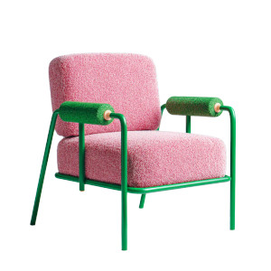 Pink Wool Chair Vinyl Car Decal Sticker – Waterproof & UV-Resistant 3.4133333333333336"