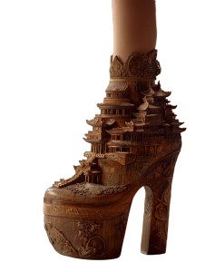 Ornate Wooden Heels Vinyl Car Decal Sticker – Waterproof & UV-Resistant 4.1066666666666665"