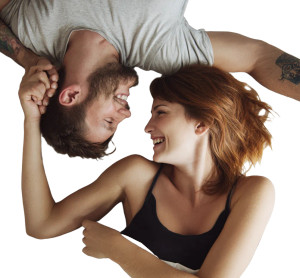 Young Couple Smiling V3 Vinyl Car Decal Sticker – Waterproof & UV-Resistant 3.4133333333333336"