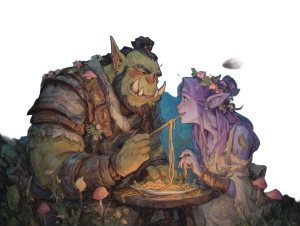 Orc And Elf Romance V2 Vinyl Car Decal Sticker – Waterproof & UV-Resistant 6.1866666666666665"