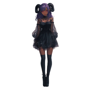 Anime Horned Girl V3 Vinyl Car Decal Sticker – Waterproof & UV-Resistant 3.4133333333333336" Anime Horned Girl V3 Vinyl Car Decal Sticker – Waterproof & UV-Resistant 3.4133333333333336"
