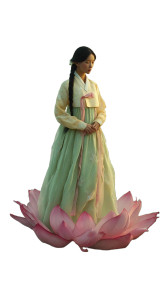 Lotus Maiden Vinyl Car Decal Sticker – Waterproof & UV-Resistant 9.706666666666667"