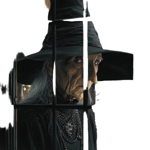 Sinister Witch Vinyl Car Decal Sticker – Waterproof & UV-Resistant 3.4133333333333336"