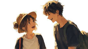 Joyful Anime Couple V2 Vinyl Car Decal Sticker – Waterproof & UV-Resistant 2.72" Joyful Anime Couple V2 Vinyl Car Decal Sticker – Waterproof & UV-Resistant 2.72"
