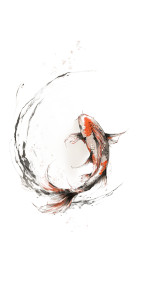 Minimalist Koi Fish Vinyl Car Decal Sticker – Waterproof & UV-Resistant 10.2