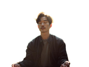 Meditating Korean Man V2 Vinyl Car Decal Sticker – Waterproof & UV-Resistant 6.1866666666666665"