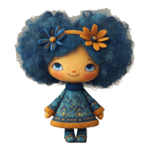 Felt Doll Vinyl Car Decal Sticker – Waterproof & UV-Resistant 3.4133333333333336" Felt Doll Vinyl Car Decal Sticker – Waterproof & UV-Resistant 3.4133333333333336"