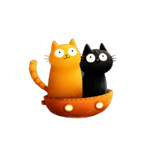 Cat Astronaut Duo Vinyl Car Decal Sticker – Waterproof & UV-Resistant 3.4133333333333336" Cat Astronaut Duo Vinyl Car Decal Sticker – Waterproof & UV-Resistant 3.4133333333333336"