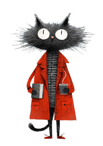 Stylized Cat V5 Vinyl Car Decal Sticker – Waterproof & UV-Resistant 8.746666666666666"