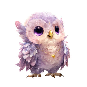 Fantasy Baby Owl Vinyl Car Decal Sticker – Waterproof & UV-Resistant 6.826666666666667"