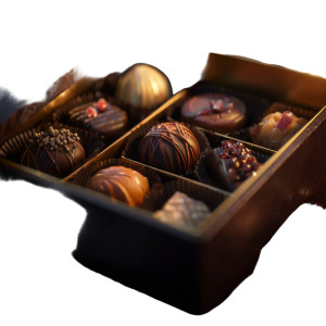 Luxurious Chocolate Box Vinyl Car Decal Sticker – Waterproof & UV-Resistant 3.4133333333333336"