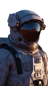 Astronaut Suit Close-Up Vinyl Car Decal Sticker – Waterproof & UV-Resistant 9.706666666666667"