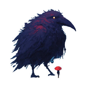 Dark Bird Creature Vinyl Car Decal Sticker – Waterproof & UV-Resistant 3.4133333333333336"