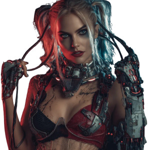 Cyborg Harley Quinn Vinyl Car Decal Sticker – Waterproof & UV-Resistant 3.4133333333333336" Cyborg Harley Quinn Vinyl Car Decal Sticker – Waterproof & UV-Resistant 3.4133333333333336"