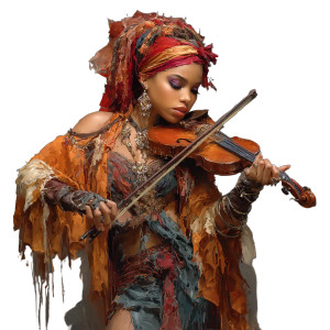 Soulful Violinist Vinyl Car Decal Sticker – Waterproof & UV-Resistant 6.826666666666667"